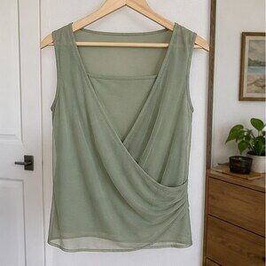 Sage Pleated Blouse